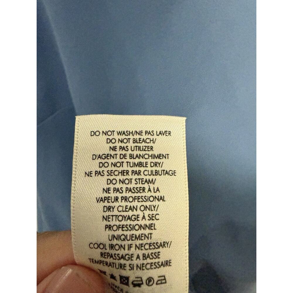 Alice+Olivia Womens Clive Sleeveless Blue Asymmetrical Ruffled Mini Dress Size 2 - Picture 5 of 9